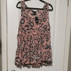 Torrid Pink Floral Tank Top‎